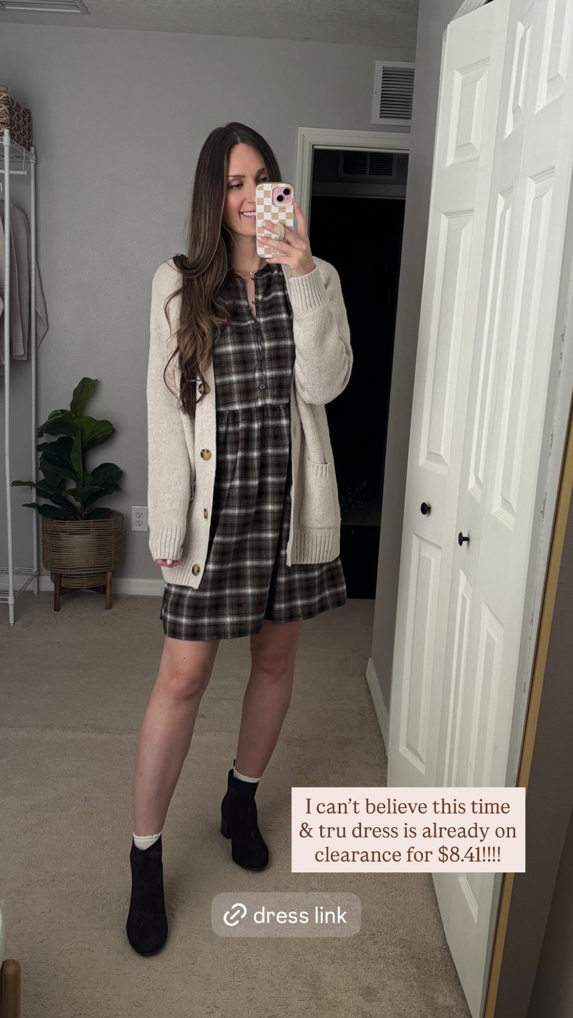I can’t believe this time & tru Walmart dress is already on clearance for $8.41!!!!

**sizing:
Dress: xs, fits tts
Cardigan: M, fits tts

#LTKSaleAlert #LTKSeasonal