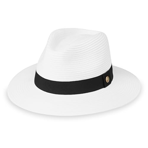 Wallaroo Women’s Petite Palm Beach Fedora (White Small) – UPF 50+ UV Protection Sun Hat, Packable, Adjustable, Small Size – Hat for Travel, Beach, Hiking, Outdoor Activities, Gardening, Everyday | Amazon (US)