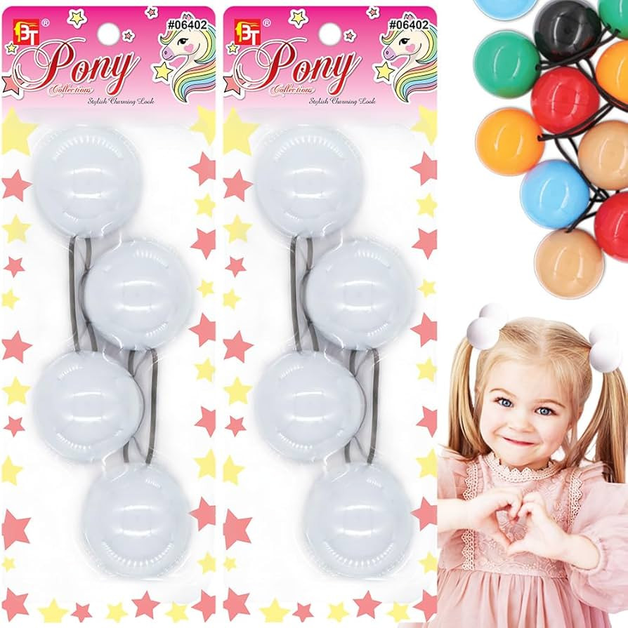4 Pcs 42mm Large Ball Hair Ties Ponytail Holders Twinbead Bubble Balls Hair Accessories for Girls... | Amazon (US)