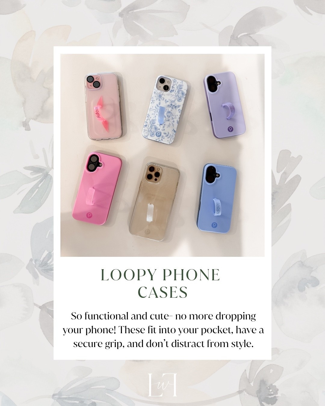 We love loopy cases here in the office! Super protective and cute, we can’t get enough of these. 

Life with Loverly, Loverly grey, cute iPhone cases, protective phone cases

#LTKootd #LTKmomlife #LTKFindsUnder50