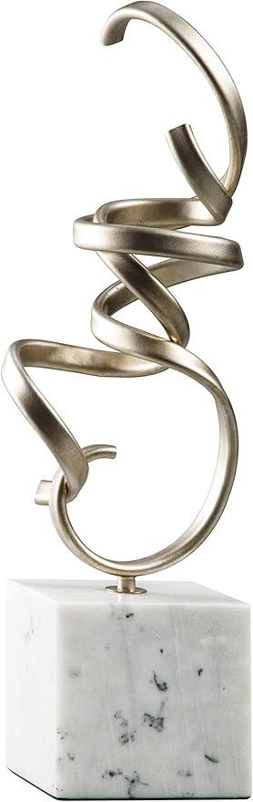 Signature Design by Ashley Pallaton Modern Marble Decorative Sculpture, 21 Inches, Gold Finish | Amazon (US)
