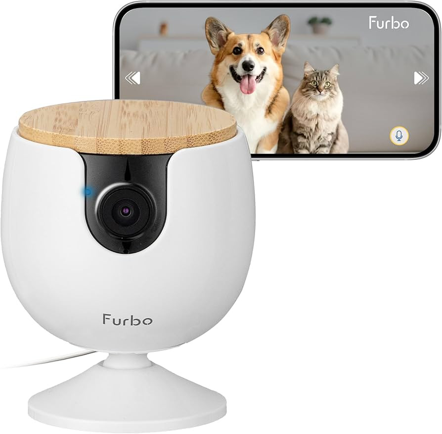 Furbo Mini Pet Camera: Security Cam w/Barking/Meowing Alerts, Cat or Dog Tracking w/Phone App, Sm... | Amazon (US)
