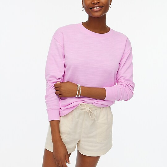 Cotton terry crewneck sweatshirtItem BE270 
 
 
 
 
 There are no reviews for this product.Be the... | J.Crew Factory