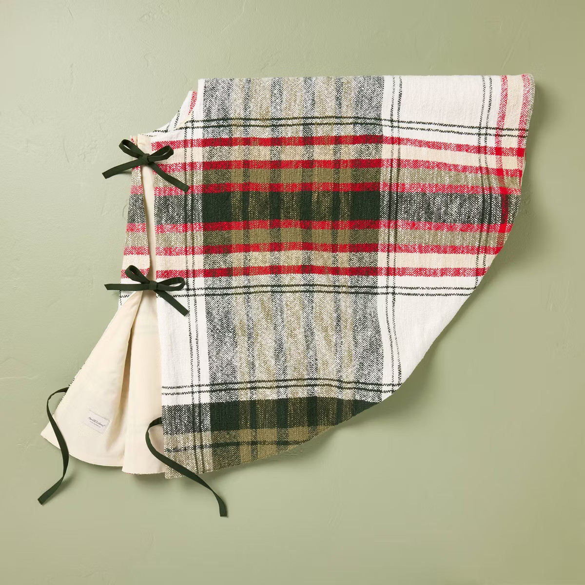 52" Rustic Plaid Woven Christmas Tree Skirt - Hearth & Hand™ with Magnolia | Target