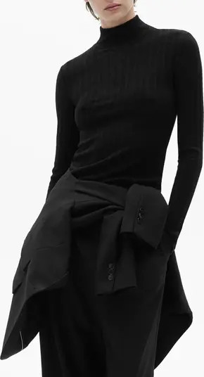 Mock Neck Long Sleeve Rib Top | Nordstrom