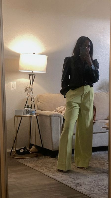 Express yourself with light and dark colors for your evening spring events. I love the chicness of the leather and the flow of the trouser. Honestly impressed with this combo!

#LTKFind #LTKstyletip #LTKworkwear