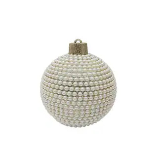 9" White & Gold Pearl Ball Ornament Tabletop Décor by Ashland® | Michaels | Michaels Stores