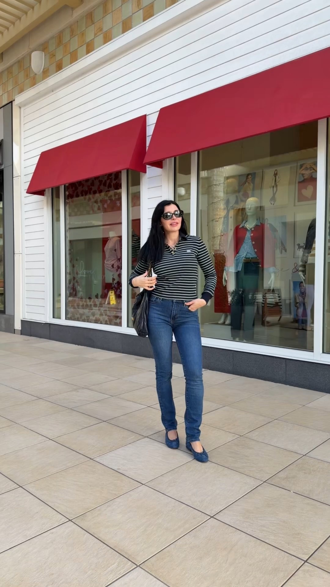 Casual fit, Celine stripe shirt and jeans 

#LTKmomlife #LTKWorkwear #LTKootd