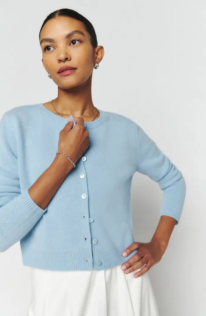 Clara Rib Recycled Cashmere Blend Cardigan | Nordstrom