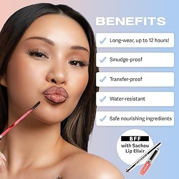 Sacheu Lip Liner Tattoo, Peel Off, Long Lasting, nOOHde, Infused with Hyaluronic Acid & Vitamin E | Amazon (US)