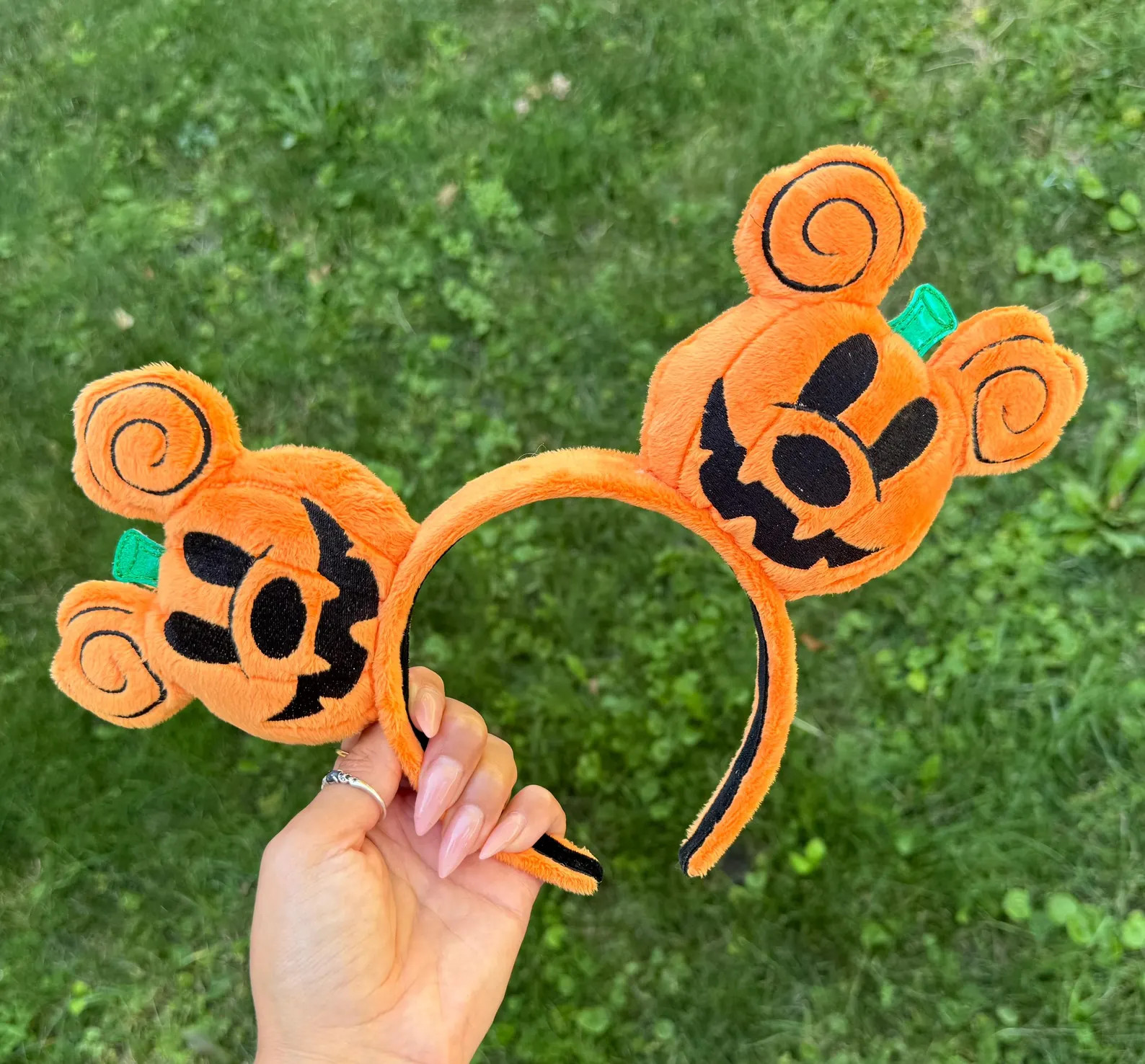 Mickey Pumpkin embroidered Ears. | Etsy (Global)
