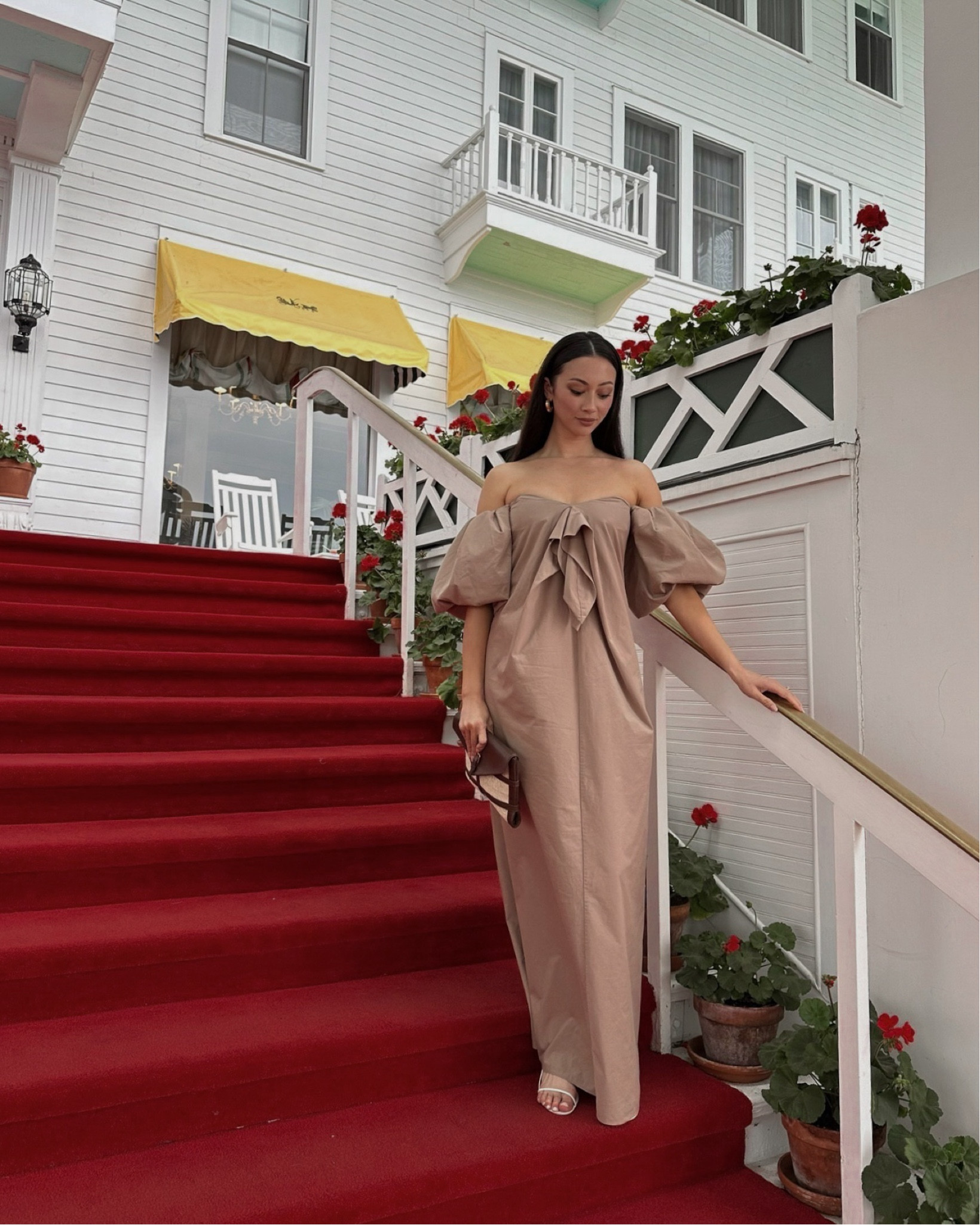 This dress & bag that got compliments allll night 🤎💐✨ and they’re on SALE!!! 

Great for a formal cocktail hour, event dress, wedding guest dress, summer dress. 

#LTKWedding #LTKCon #LTKNYFW