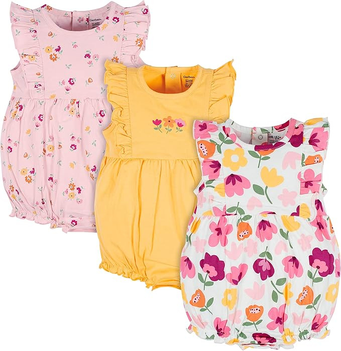 Amazon.com: Onesies Brand Baby-Girls 3-Pack Romper, Fox, 12 Months: Clothing, Shoes & Jewelry | Amazon (US)