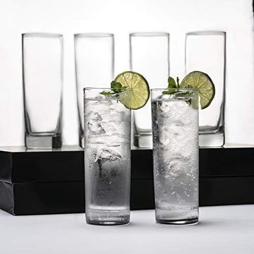 LEMONSODA Premium Highball Glass Set - Elegant Tom Collins Glasses Set of 6 - 12oz Tall Drinking Wat | Amazon (US)