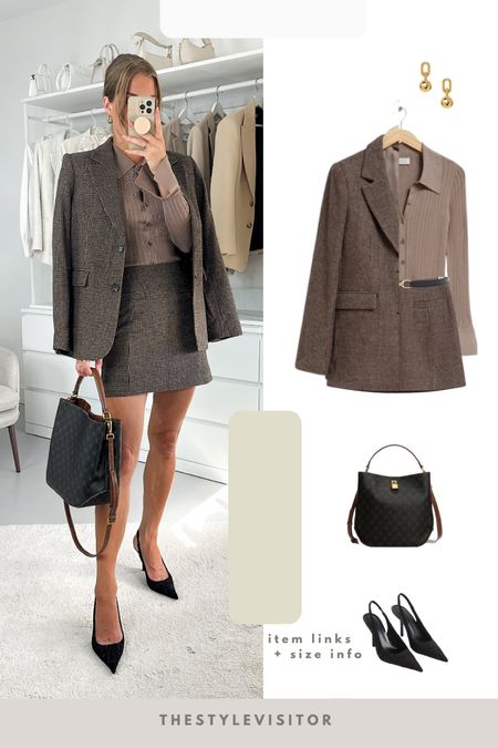 A fall essential: the skirt suit! Wearing 32 in skirt, 34 in blazer, xs in polo shirt 🍂 

Read the size guide/size reviews to pick the right size.

Leave a 🖤 to favorite this post and come back later to shop

Work outfit, mini skirt, workwear, office outfit


#LTKstyletip #LTKworkwear #LTKSeasonal