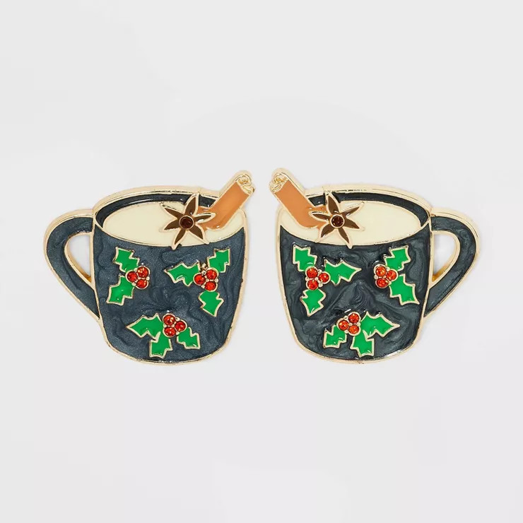 SUGARFIX by BaubleBar 'Hog the Eggnog' Statement Earrings - Black | Target