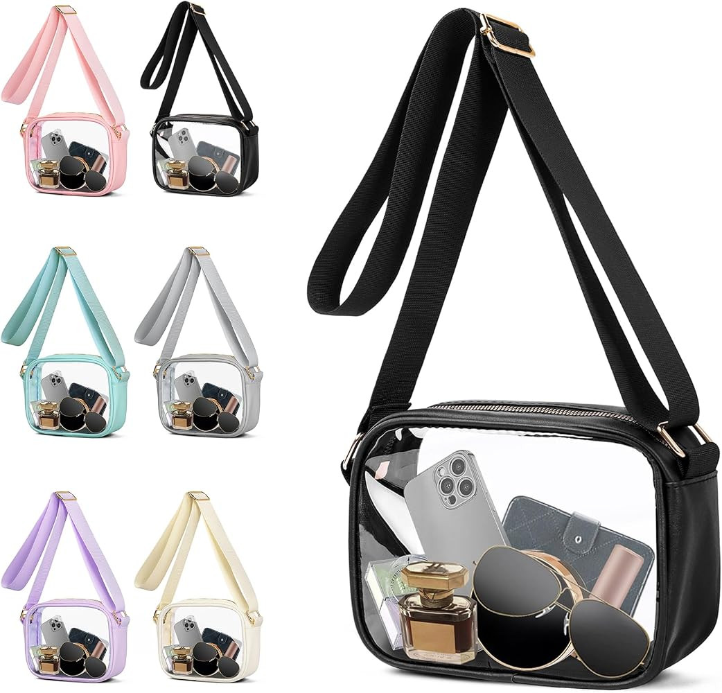 VOROLO Stadium Approved Clear Crossbody Bag,Small See Through Purse Handbag | Amazon (US)