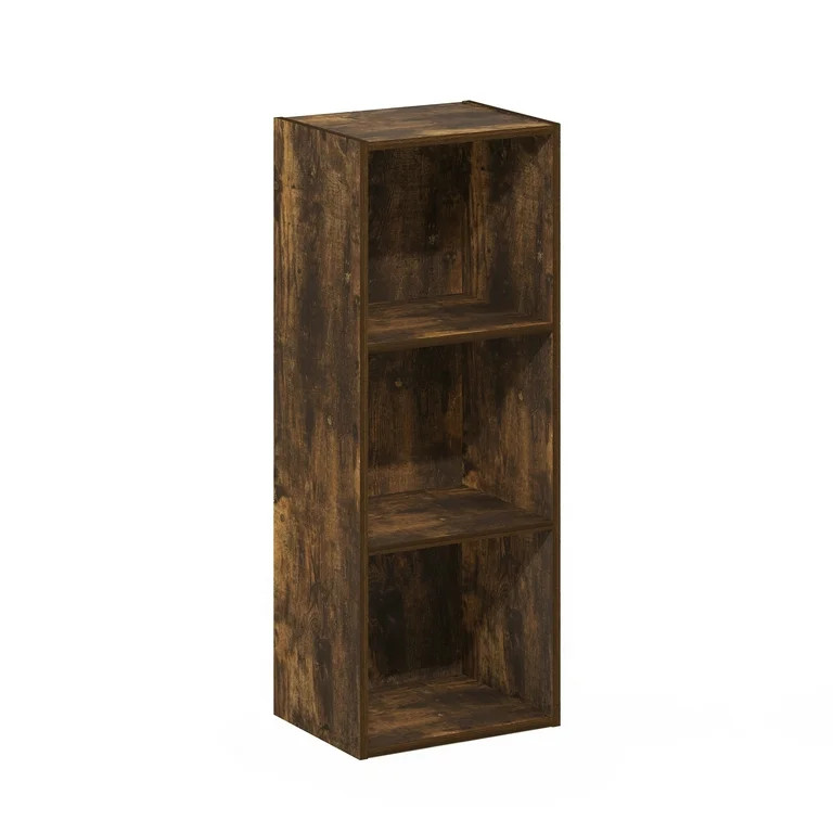 Furinno Luder 3-Tier Open Shelf Bookcase in Amber Pine | Walmart (US)