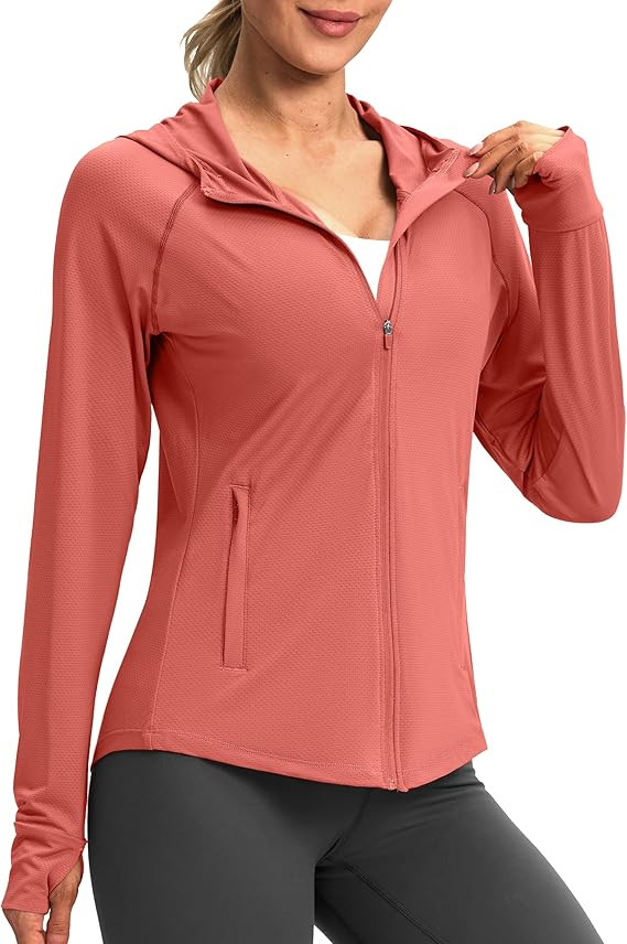 G Gradual Women's UPF 50+ Sun Protection Hoodie Jacket Lightweight Zip Up Jackets Long Sleeve Shi... | Amazon (US)