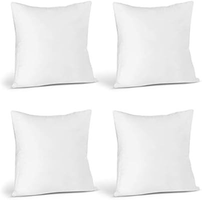 Utopia Bedding Throw Pillows Insert (Pack of 4, White) - 20 x 20 Inches Bed and Couch Pillows - I... | Amazon (US)