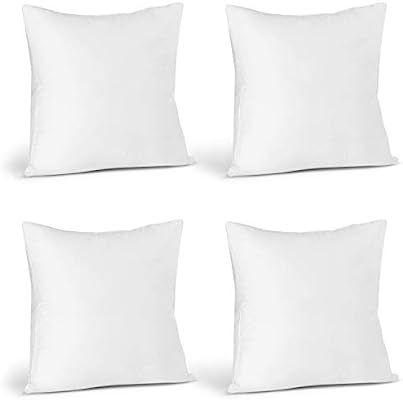 Utopia Bedding Throw Pillows Insert (Pack of 4, White) - 18 x 18 Inches Bed and Couch Pillows - I... | Amazon (US)