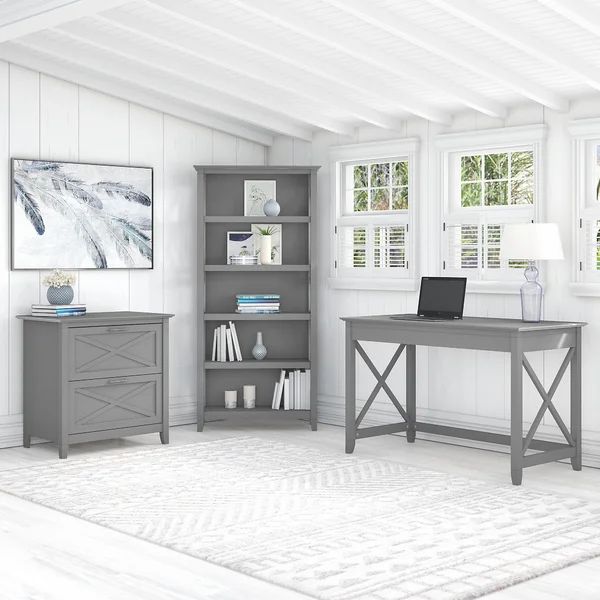 Veda 3 Piece Rectangle Writing Desk Office Set | Wayfair North America