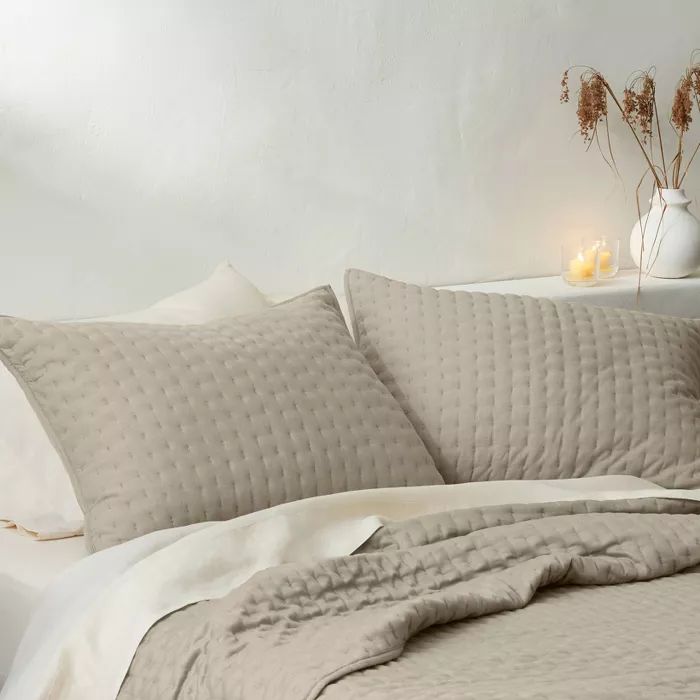 Cashmere Blend Quilted Pillow Sham - Casaluna™ | Target