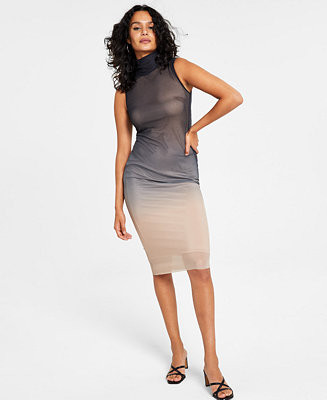Bar III Women's Ombré Midi Mesh Dress, Created for Macy's & Reviews - Dresses - Women - Macy's | Macys (US)