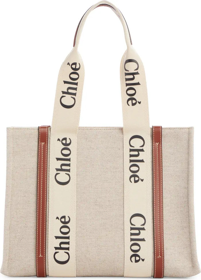 Medium Woody Logo Strap Canvas Tote | Nordstrom