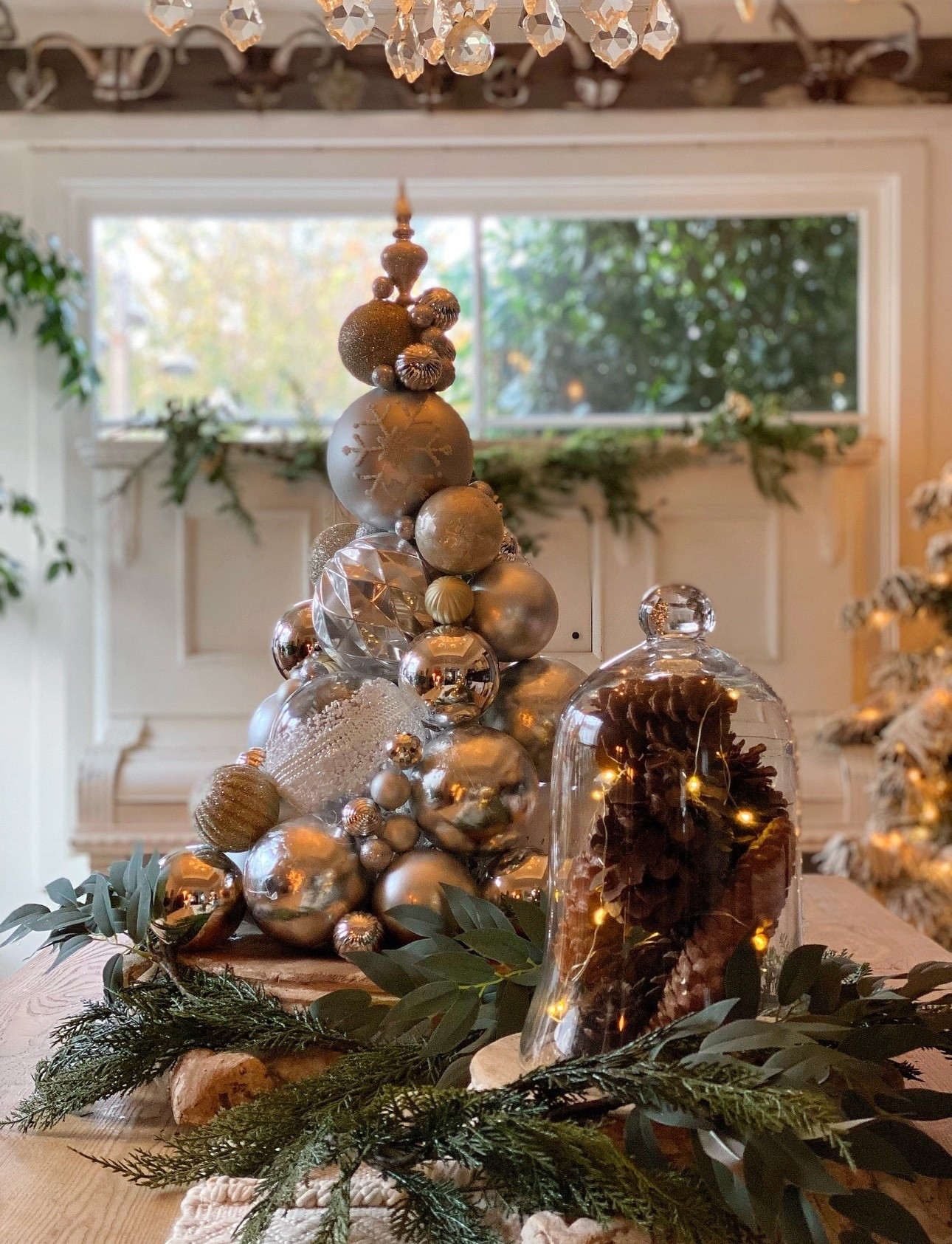 Shop cloche and chippy pedestal base🤩

#LTKHome #LTKFindsUnder100 #LTKHoliday