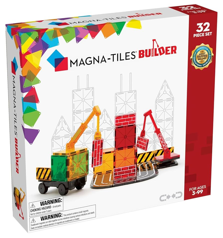 MAGNA-TILES Builder 32-Piece Magnetic Construction Set, The ORIGINAL Magnetic Building Brand | Amazon (US)