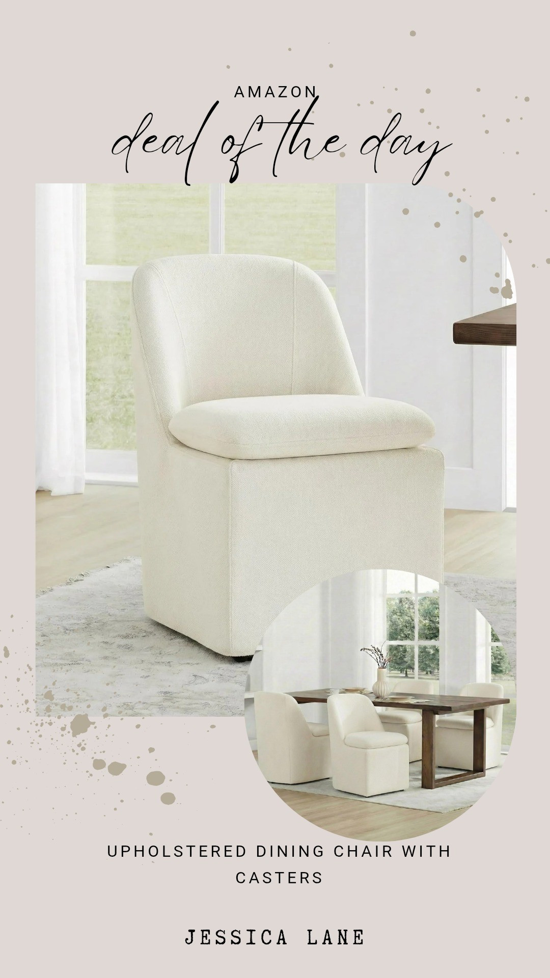 Upgrade your dining space with these chic upholstered dining chairs featuring convenient casters for easy movement. They offer a perfect blend of comfort and modern functionality for any meal.#diningroom #homedecor #interiordesign #amazonhome

#LTKSaleAlert #LTKHome