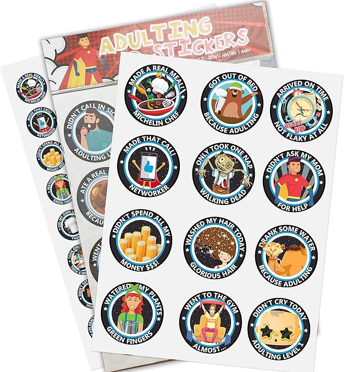 72 Funny Stickers for Adults (Updated) - Adulting Stickers & Adult Achievement Stickers Because A... | Amazon (US)