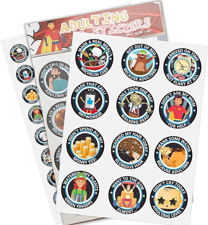 72 Funny Stickers for Adults (Updated) - Adulting Stickers & Adult Achievement Stickers Because A... | Amazon (US)