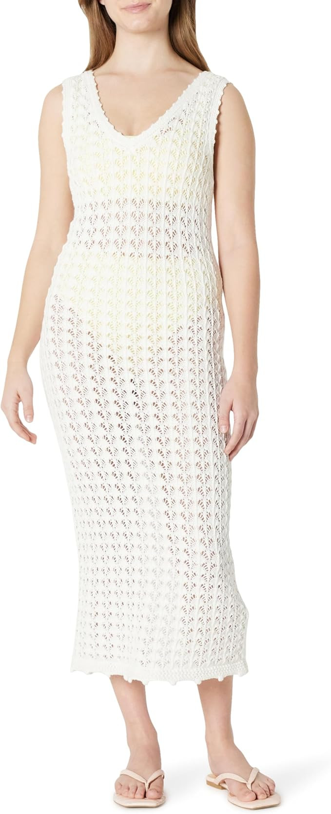 Amazon Essentials Women's Regular-Fit Crochet Cover-Up Dress | Amazon (US)