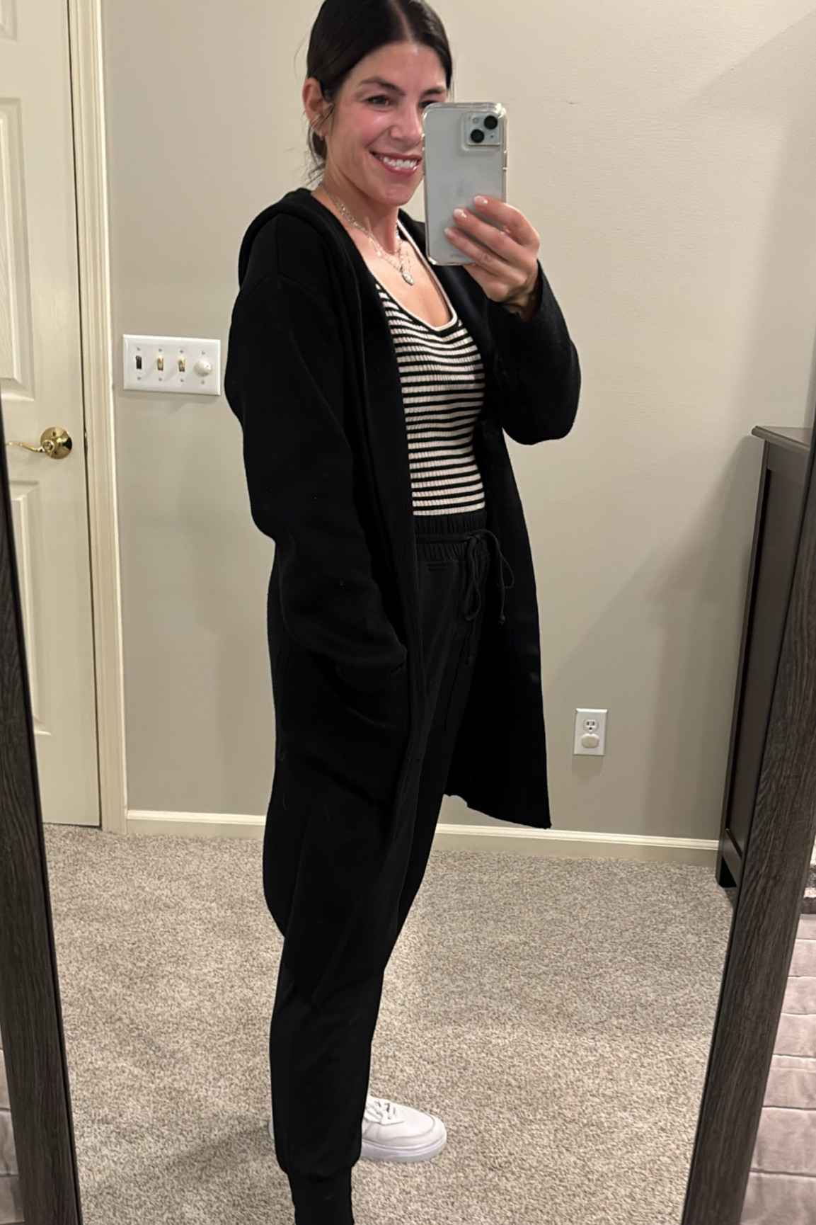 Amazon Coatigan in Black.  I’m wearing a size XS.

#LTKU #LTKstyletip