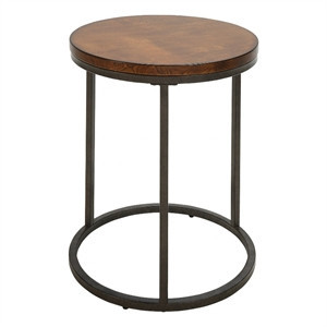 HomeRoots '20" Black And Gray Manufactured Wood Square End Table | Cymax