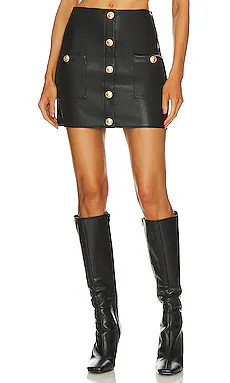 L'AGENCE Truman Mini Skirt in Black from Revolve.com | Revolve Clothing (Global)