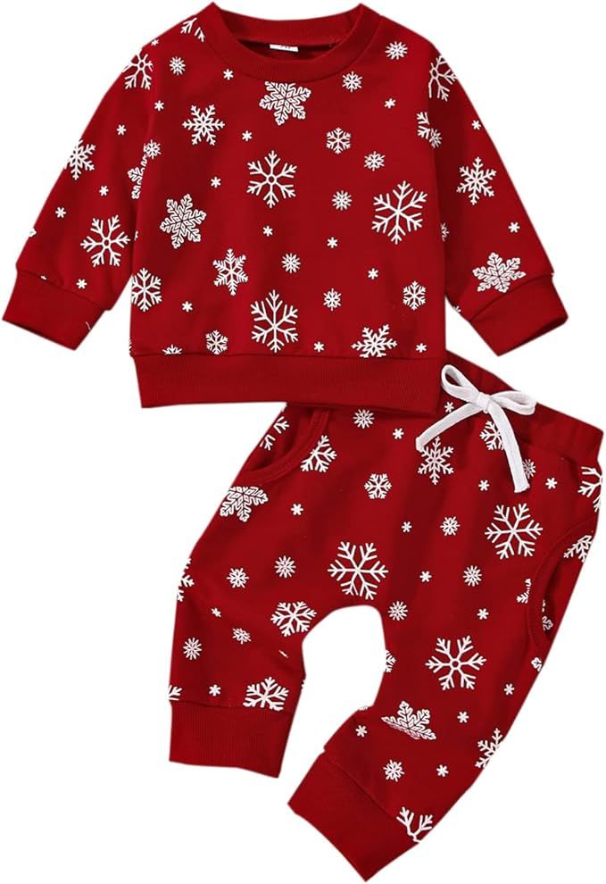 Christmas Matching Outfit for Family Unisex Baby Boy Girl Fall Winter Clothes Pullover Sweatshirt... | Amazon (US)