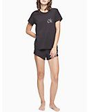 Carousel Logo Sleep T-Shirt + Sleep Shorts Set | Calvin Klein | Calvin Klein (US)