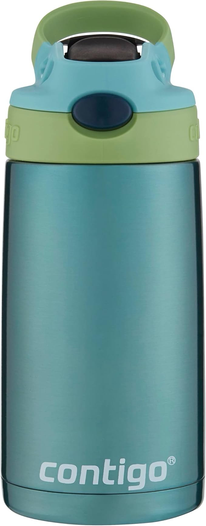 Contigo Kids Stainless Steel Water Bottle with Redesigned AUTOSPOUT Straw, 13oz, Green and Blue, ... | Amazon (US)