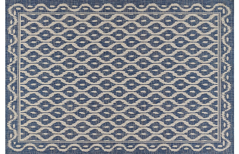 Andrea Outdoor Rug, Blue | One Kings Lane