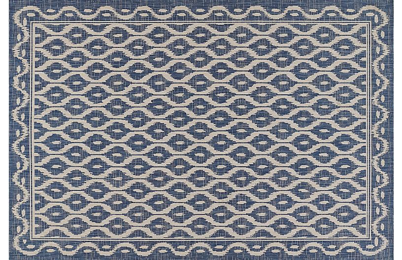 Andrea Outdoor Rug, Blue | One Kings Lane