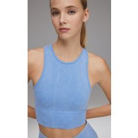 Stradivarius Washed-Effect Sports Top Blue Xs | Stradivarius (UK)