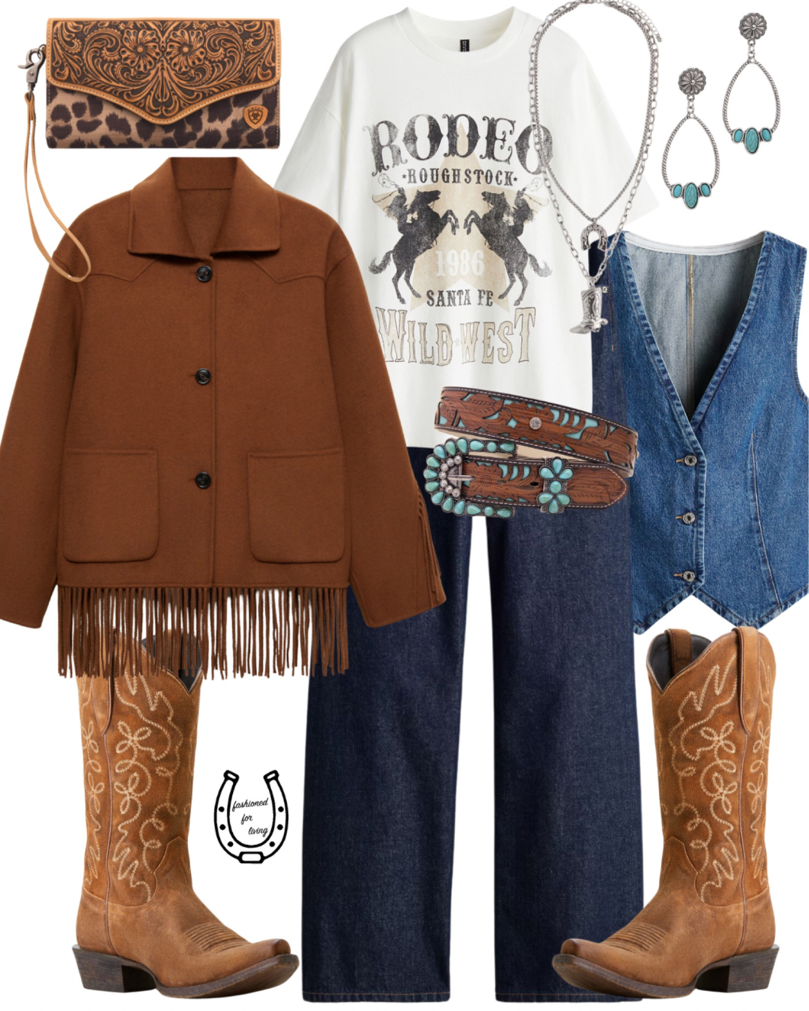 Western jeans outfit



🔍fringe jacket. Boho western outfit. Denim vest. Dark wash jeans. Western tee. Turquoise belt. Suede boots. Suede cowboy boots. Western outfits. Winter western outfits.  Cowboy boots outfits. 

#LTKSaleAlert #LTKFindsUnder100 #LTKFindsUnder50