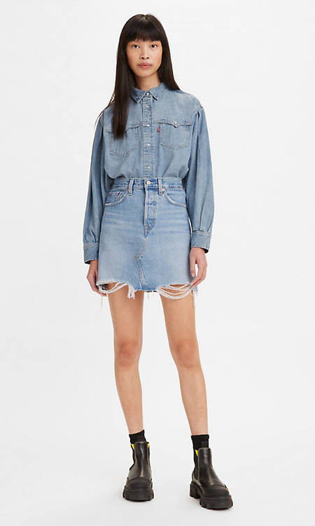Levi's® Premium  High Rise Deconstructed Denim Women's Skirt | LEVI'S (US)