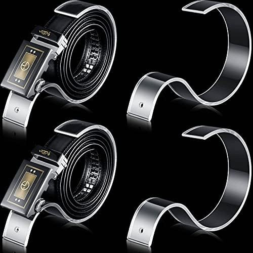 10 Pieces Acrylic Belt Display Stands Acrylic Belt Holder Clear Belt Organizer Belt Display Case ... | Amazon (US)