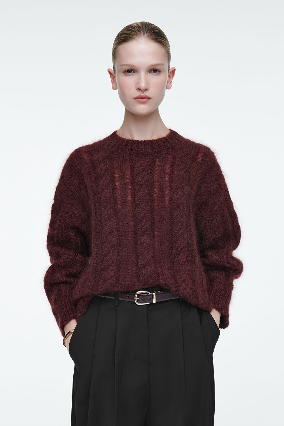 CABLE-KNIT MOHAIR JUMPER | COS UK