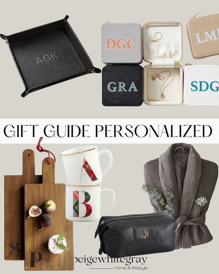 Personalized gifts and on sale!! Love the monogram robe and toiletries bag!! The mug and cutting board are always a favorite!! And the catch all and travel jewelry case is super handy!! Pottery barn has amazing finds on sale!! Check them out. 

#LTKGiftGuide #LTKunder100 #LTKHoliday