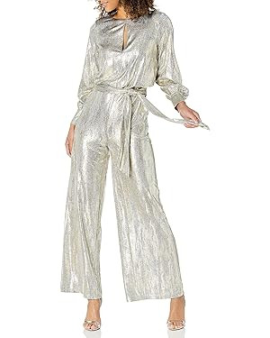 Vince Camuto womens Metallic Knit Jumpsuit | Amazon (US)